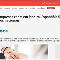 Transaes de empresas caem em janeiro. Espanhis foram quem mais apostou em ativos nacionais